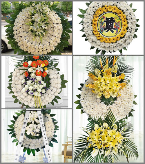 山东青岛胶州市三里河街道池子崖村花圈速递